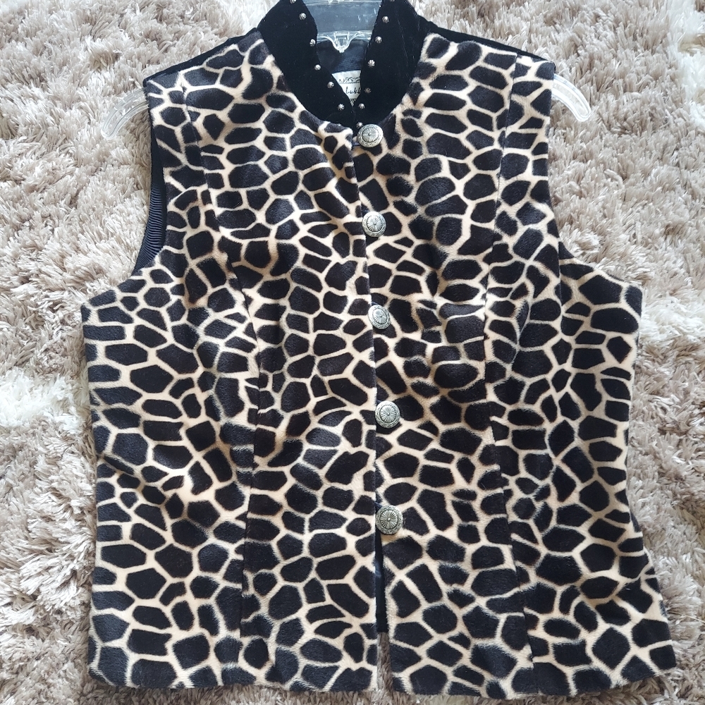 Lucia Lukken Animal Print Vest